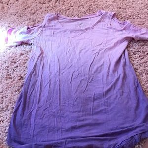 Ombré cold shoulder top